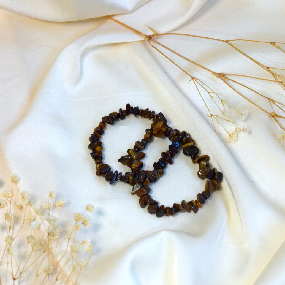 tigrovo oko zapestnica chips tiger's eye chips bracelet