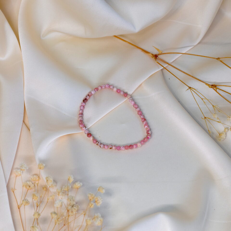 Rodokrozit – Zapestnica 3 mm rhodochrosite bracelet