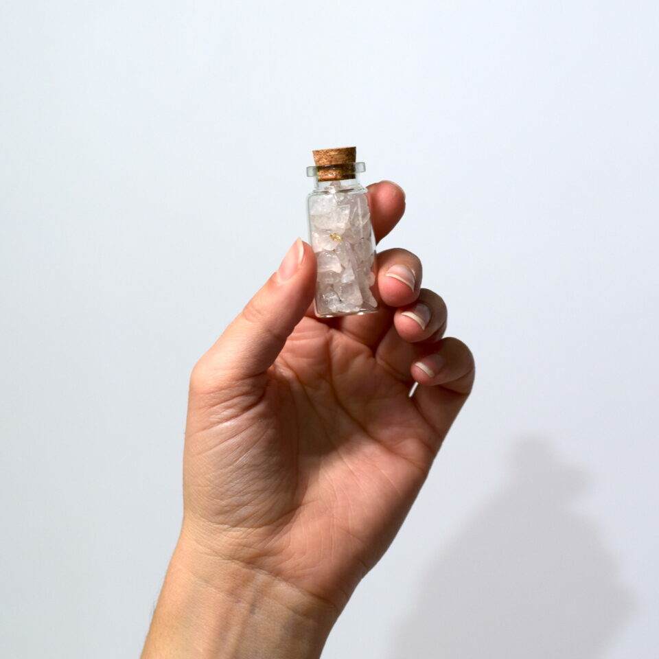 kvarc clear quartz steklenička