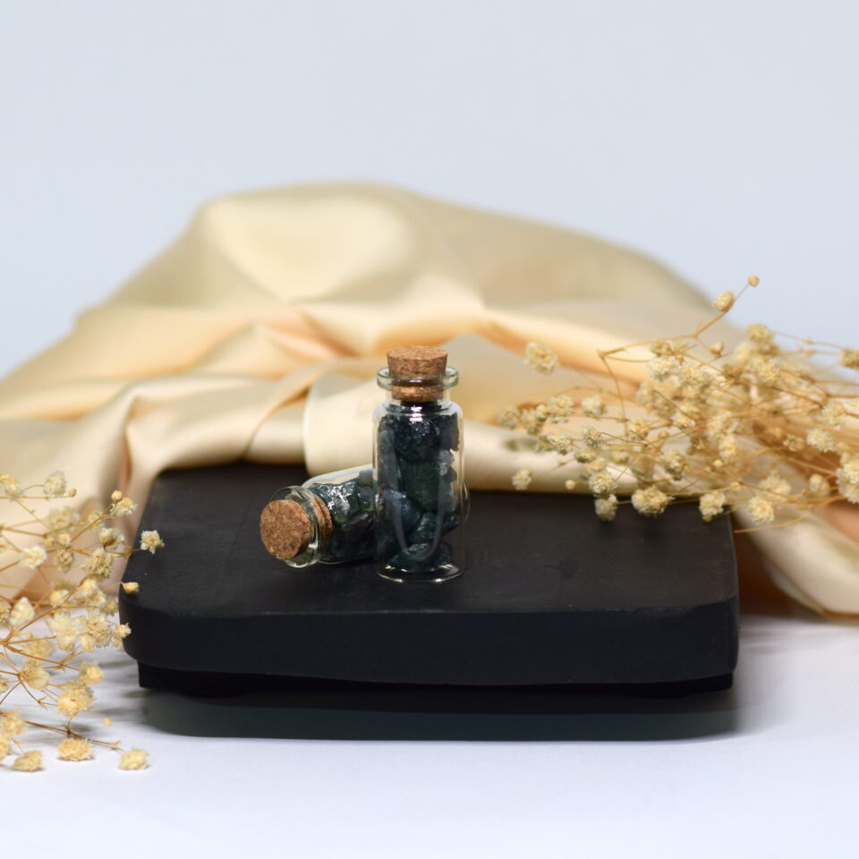 moss agate mahvni ahat steklenička